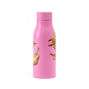 Termos multicolor din inox 500 ml Lipstick Pink Toiletpaper Seletti