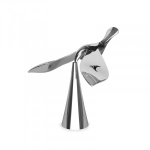 Tirbuson alb/argintiu din metal Tipsy Umbra