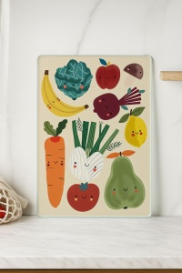 Tocator dreptunghiular multicolor din sticla 20x30 cm Kes-00015 The Home Collection