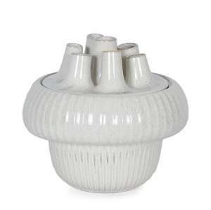 Vaza alba din ceramica 26 cm Olyssia Bizzotto