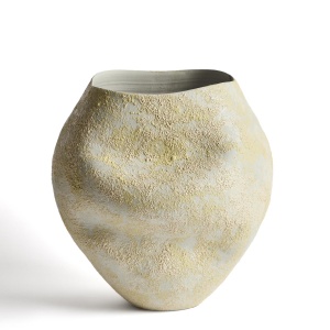 Vaza decorativa ecru/galbena din ceramica 36 cm Medira Kave Home