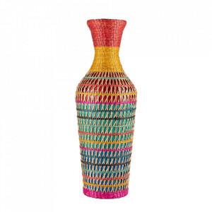 Vaza decorativa multicolora din bambus 61 cm Claire Versmissen
