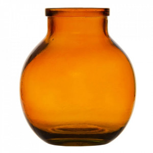 Vaza portocalie din sticla reciclata 25 cm Utah Denzzo