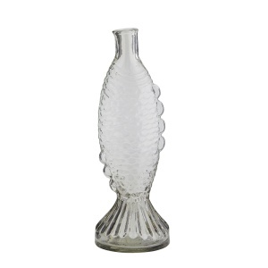 Vaza transparenta din sticla 30 cm Fish Madam Stoltz