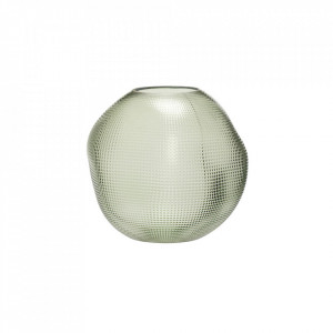 Vaza verde din sticla 20 cm Balloon Hubsch