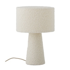 Veioza alba din fibre sintetice 30 cm Emmie Bloomingville