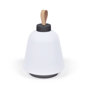 Veioza alba/neagra din metal cu USB 24 cm Udiya Kave Home