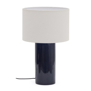 Veioza albastra din ceramica 54 cm Toneric Kave Home