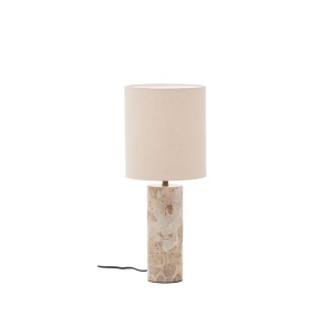 Veioza bej din marmura 54 cm Raze Kave Home