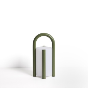 Veioza portabila verde din metal 28 cm Leros Kave Home