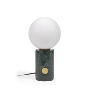 Veioza verde/alba din marmura 29 cm Lonela Kave Home