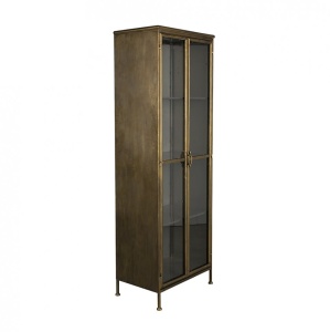 Vitrina din metal maro alama 184 cm Gertlush Dutchbone
