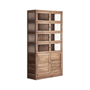 Vitrina maro din lemn 226 cm Helmond Vical Home
