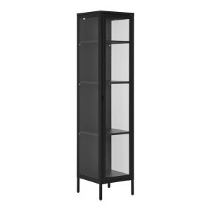 Vitrina neagra din metal 180 cm Brisbane Slim House Nordic