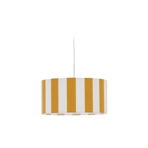 Abajur alb/galben din textil Ciral Kave Home