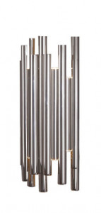 Aplica argintie din metal si plastic cu 8 LED-uri Organic Chrome Wall Maxlight