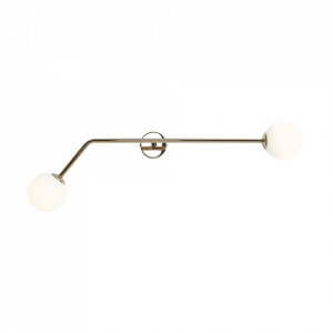 Aplica aurie/alba din metal cu 2 becuri Pure Quiet Object