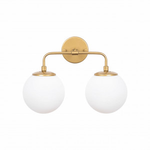 Aplica aurie din metal cu 2 becuri Horn The Home Collection