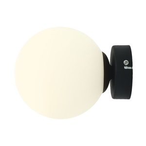 Aplica neagra/alba din sticla Ball S Quiet Object