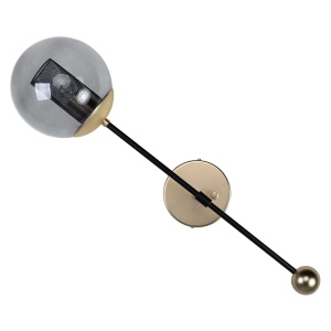 Aplica neagra/aurie din metal Orbit Versmissen