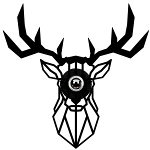 Aplica neagra din metal Deer The Home Collection