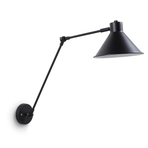 Aplica neagra din metal Dione Kave Home