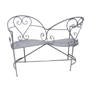 Banca exterior mov/gri din metal 114 cm Belle Époque Lovers Esschert Design