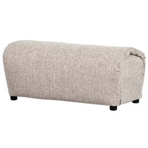 Bancheta bej din textil 91 cm Baggy Melange Woood