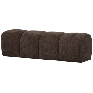 Bancheta din textil maro 160 cm Mojo Rib Woood