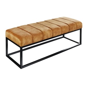 Bancheta galben mustar din catifea 108 cm Petite The Home Collection