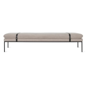 Bancheta gri din textil 190 cm Turn Ferm Living