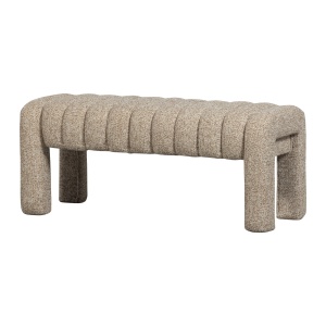 Bancheta maro din textil 110 cm Frex Boucle Woood