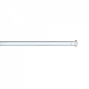 Bara telescopica pentru perdea dus alba din aluminiu si cauciuc 185 cm Rod Maxi One Wenko