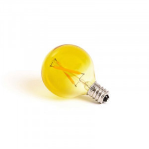 Bec galben cu filament LED E12 1W Mouse Lamp Seletti