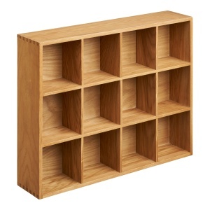 Biblioteca de perete din lemn maro 51 cm Soria House Nordic