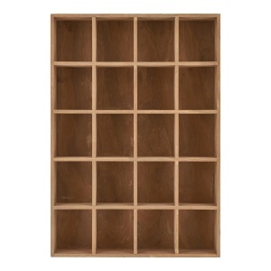Biblioteca de perete maro din lemn 63 cm Moss House Nordic