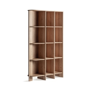 Biblioteca modulara maro din lemn 210 cm Nara Vical Home