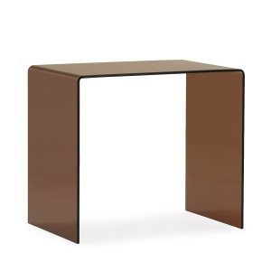 Birou din sticla maro 55x85 cm Glam Thai Natura