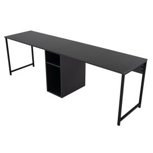 Birou gri/negru 60x240 cm Twin Study Nordure