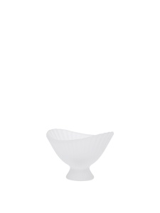 Bol decorativ alb din sticla 15x21 cm Fountain Ferm Living