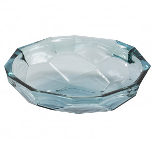 Bol decorativ albastru din sticla 33x34 cm Leia Thai Natura