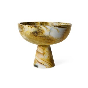 Bol decorativ multicolor din fibre sintetice 24 cm Marbled HK Living