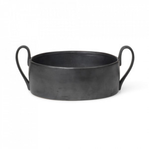 Bol decorativ negru din ceramica 25x33 cm Flow Ferm Living
