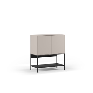 Bufet inferior crem/negru din metal 80 cm Amira The Home Collection