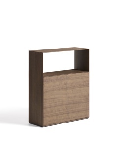 Bufet inferior maro inchis 90 cm Visala Slim Walnut Kave Home