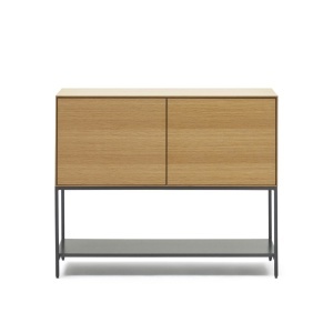 Bufet inferior maro/negru din metal 98 cm Vedrana Oak Kave Home
