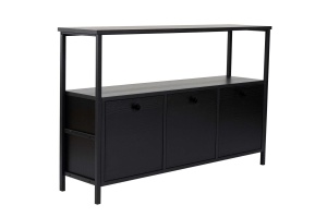 Bufet inferior negru 120 cm Solace Nordure