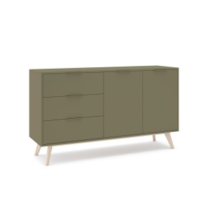 Bufet inferior verde din lemn 140 cm Campus Quiet Object