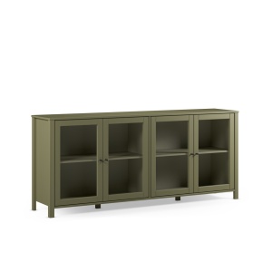 Bufet inferior verde din lemn 186 cm Alessandra 4D The Home Collection