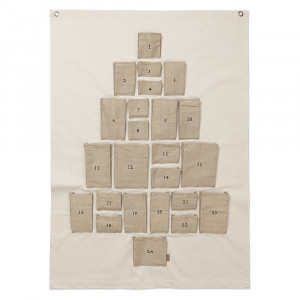 Calendar Craciun crem din fibre naturale Pine Ferm Living